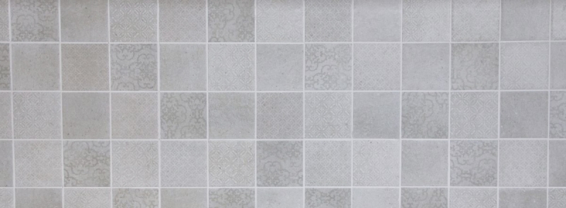 Retro vintage mosaic tile wall ceramic cement look gray mix tile backsplash kitchen - MOS22-CELLO