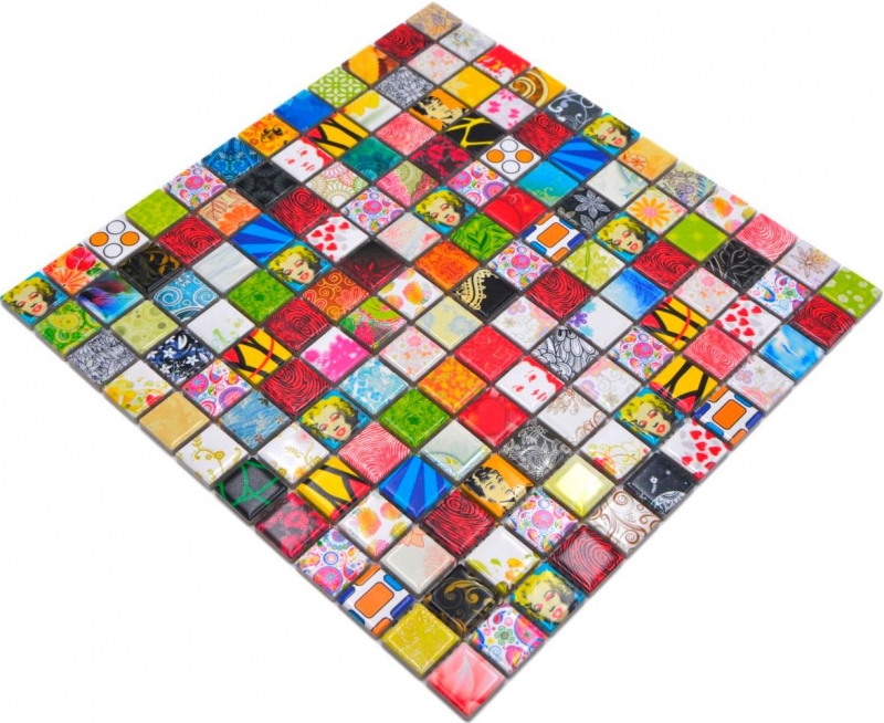 Ceramic mosaic colorful mosaic tile retro vintage POP UP Marilyn Monroe mosaic tile MOS18D-1605
