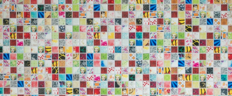 Ceramic mosaic colorful mosaic tile retro vintage POP UP Marilyn Monroe mosaic tile MOS18D-1605