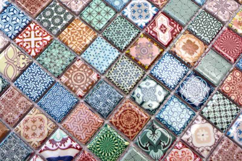 Ceramic mosaic colorful mosaic tile Spanish look retro vintage MOS18D-1616