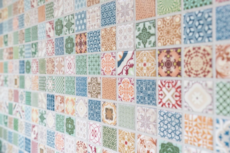 Ceramic mosaic colorful mosaic tile Spanish look retro vintage MOS18D-1616