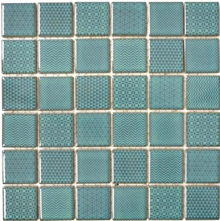 Ceramic mosaic tile turquoise green BAD pool backsplash kitchen backsplash MOS16-0602