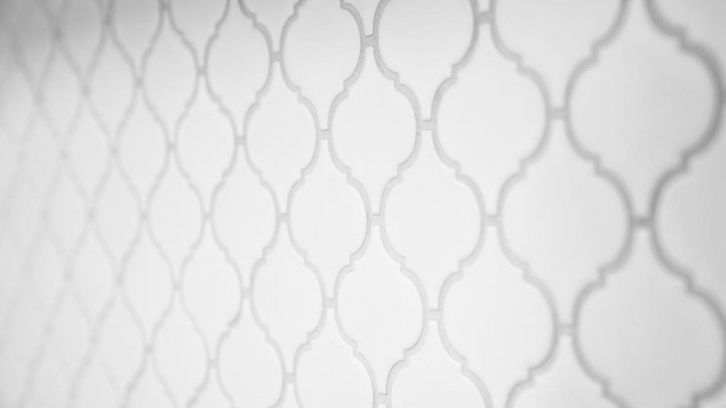 Florentine retro vintage mosaic tile ceramic white matt backsplash kitchen bathroom wall - MOS13-11WM