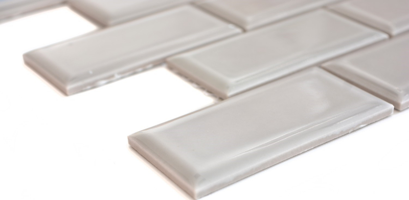 Metro Subway mosaic tiles ceramic stone gray tile backsplash kitchen MOS26M-0202_f | 10 mosaic mats