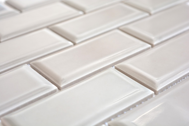 Metro Subway mosaic tiles ceramic stone gray tile backsplash kitchen MOS26M-0202_f | 10 mosaic mats