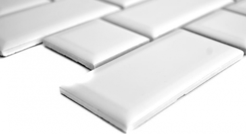 Hand sample Metro Subway mosaic tile ceramic white backsplash kitchen wall MOS26WM-0101_m