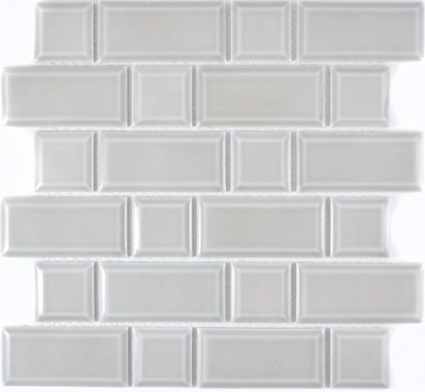 Metro Subway Tiles Gray Mud Facet Mosaic Tile Ceramic Backsplash Kitchen Wall MOS26WM-0202