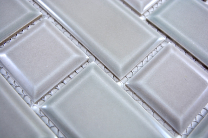 Metro Subway Tiles Gray Mud Facet Mosaic Tile Ceramic Backsplash Kitchen Wall MOS26WM-0202