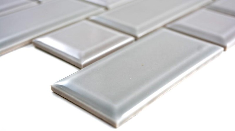 Metro Subway Tiles Gray Mud Facet Mosaic Tile Ceramic Backsplash Kitchen Wall MOS26WM-0202