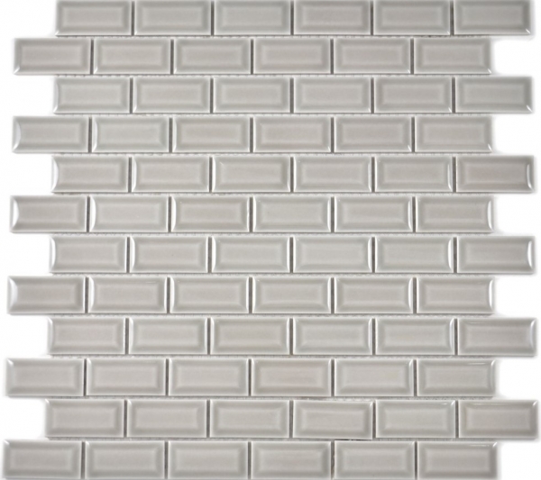 Hand sample mini metro subway mosaic tile ceramic tile backsplash stone gray MOS26-0204_m