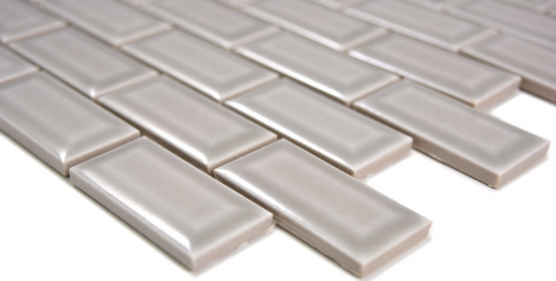 Hand sample mini metro subway mosaic tile ceramic tile backsplash stone gray MOS26-0204_m