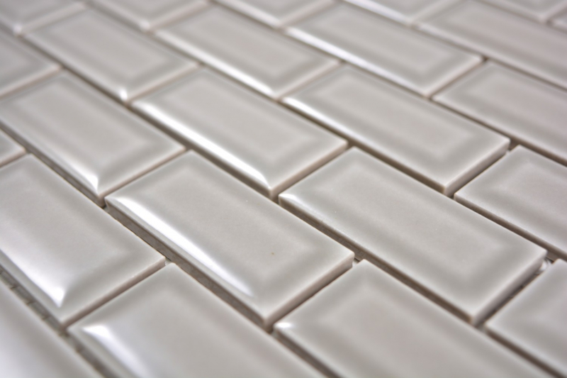 Hand sample mini metro subway mosaic tile ceramic tile backsplash stone gray MOS26-0204_m