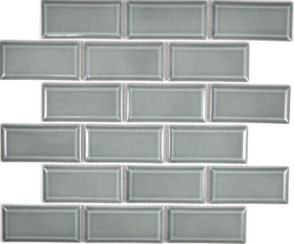 Metro Subway Tiles Petrol Gray Green Facet Mosaic Tile Ceramic Tile Backsplash Kitchen Wall MOS26M-0218
