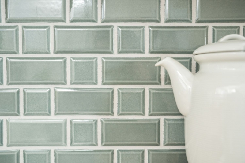Metro Subway tiles facet petrol gray mosaic tile ceramic tile backsplash kitchen wall MOS26WM-0218