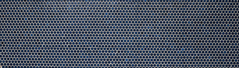 Hand pattern button mosaic LOOP round mosaic dark blue cobalt wall kitchen shower BATH MOS10-0405_m