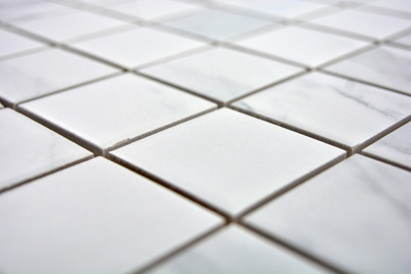 Ceramic mosaic tile Carrara look white gray bathroom tile backsplash kitchen MOS14-0102