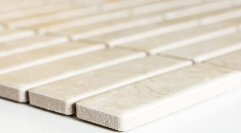 Hand-patterned mosaic tile ceramic rods stone look light beige tile backsplash kitchen MOS24-STSO45_m