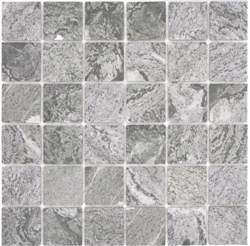 Hand sample mosaic tile natural stone look gray structure bathroom tile backsplash MOS16-HWA4GY_m