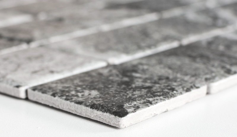 Ceramic mosaic tile natural stone look gray structure bathroom tile backsplash MOS16-HWA4GY