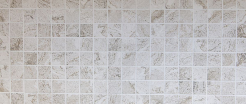 Hand-painted mosaic tile natural stone look gray beige texture tile backsplash MOS16-HWA4LG_m