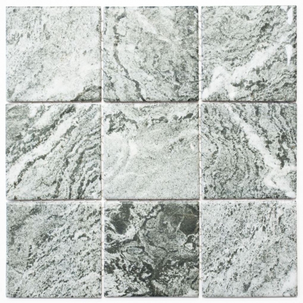 Hand pattern mosaic tile ceramic stone look structure gray tile backsplash kitchen MOS22-HWA9GY_m