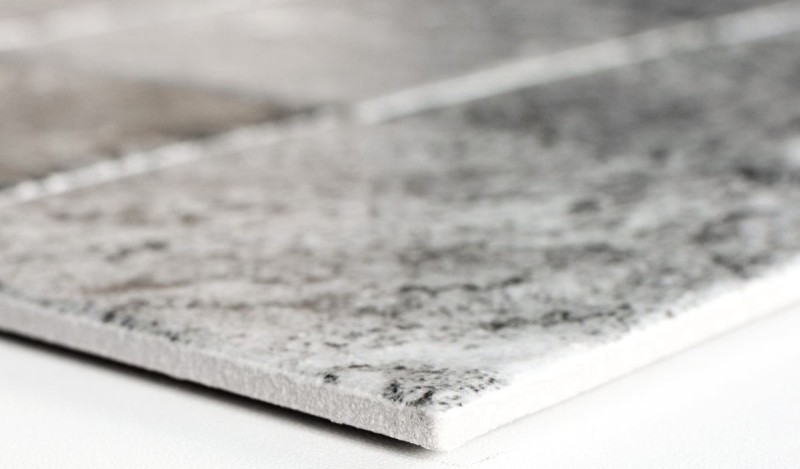 Mosaic tile wall ceramic stone look structure gray tile mirror kitchen bathroom wall - MOS22-HWA9GY