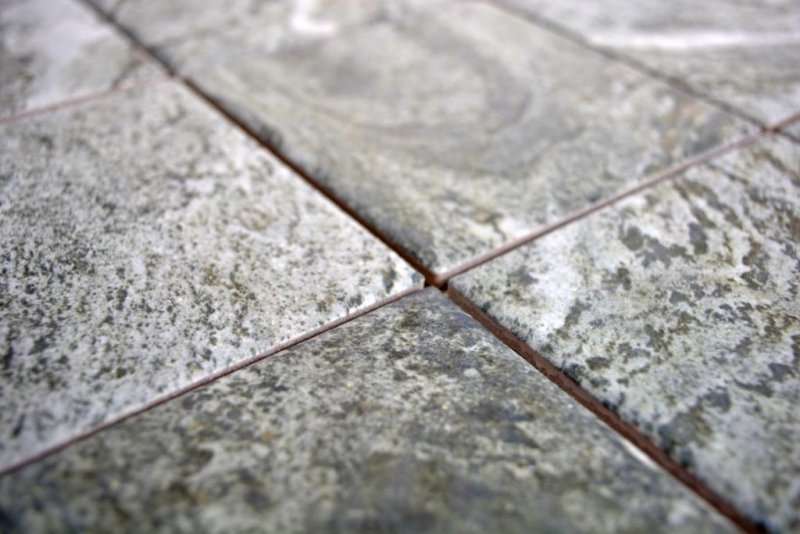 Hand pattern mosaic tile ceramic stone look structure gray tile backsplash kitchen MOS22-HWA9GY_m