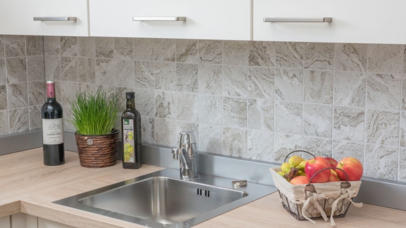 Mosaic tile wall ceramic stone look texture wall light gray tile backsplash kitchen bathroom wall - MOS22-HWA9LG