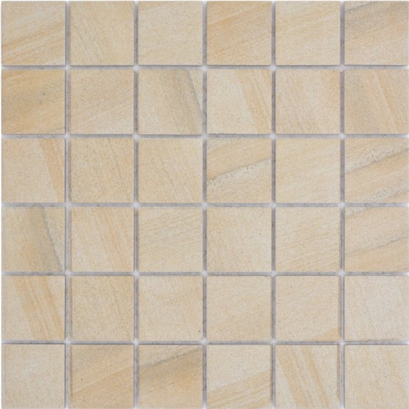 Ceramic mosaic tile natural stone look beige structure bathroom tile backsplash MOS16-AISO98
