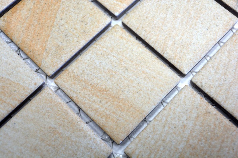 Ceramic mosaic tile natural stone look beige structure bathroom tile backsplash MOS16-AISO98