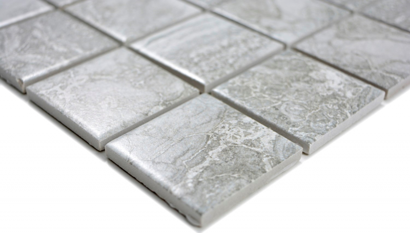 Hand sample mosaic tile natural stone look gray structure bathroom tile backsplash MOS16-0204_m