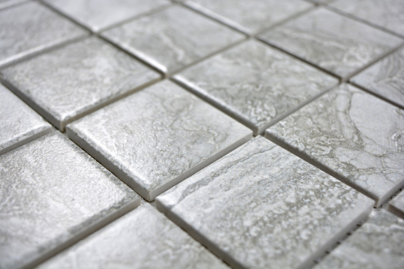 Hand sample mosaic tile natural stone look gray structure bathroom tile backsplash MOS16-0204_m