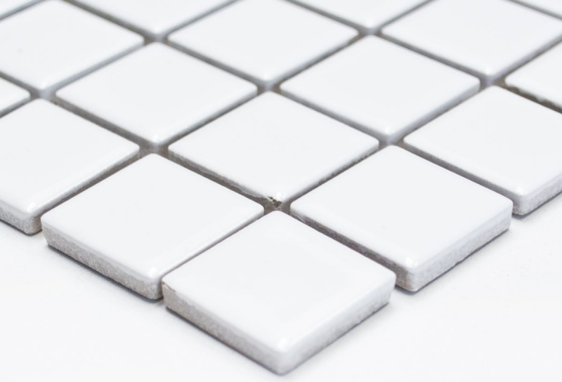 Ceramic mosaic mosaic tiles white glossy kitchen wall shower pool MOS18-0102