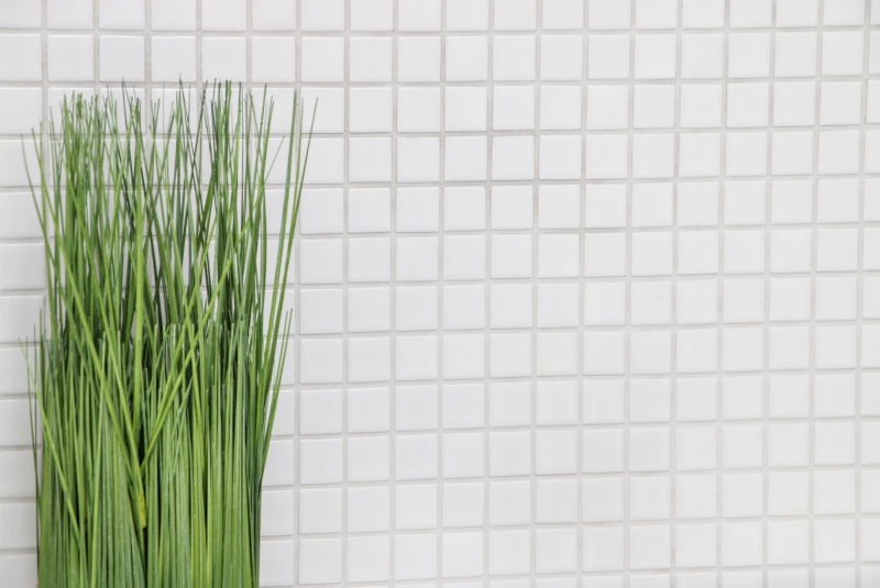 Ceramic mosaic mosaic tiles white glossy kitchen wall shower pool MOS18-0102