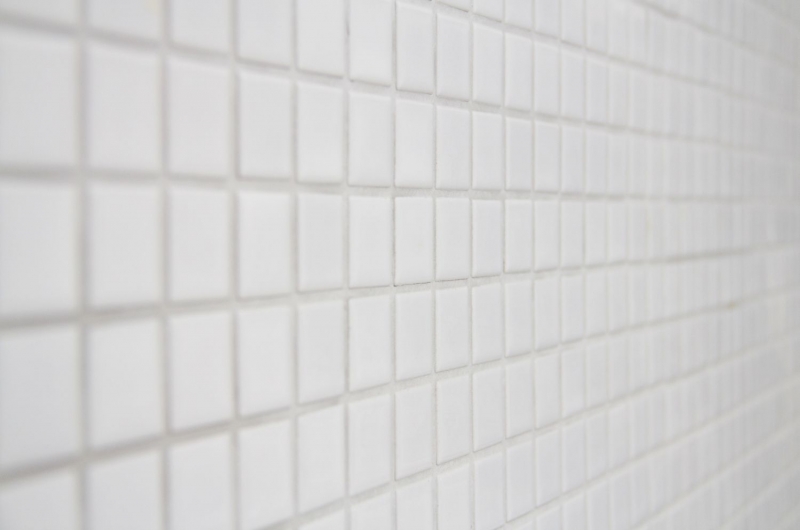 Ceramic mosaic mosaic tiles white glossy kitchen wall shower pool MOS18-0102