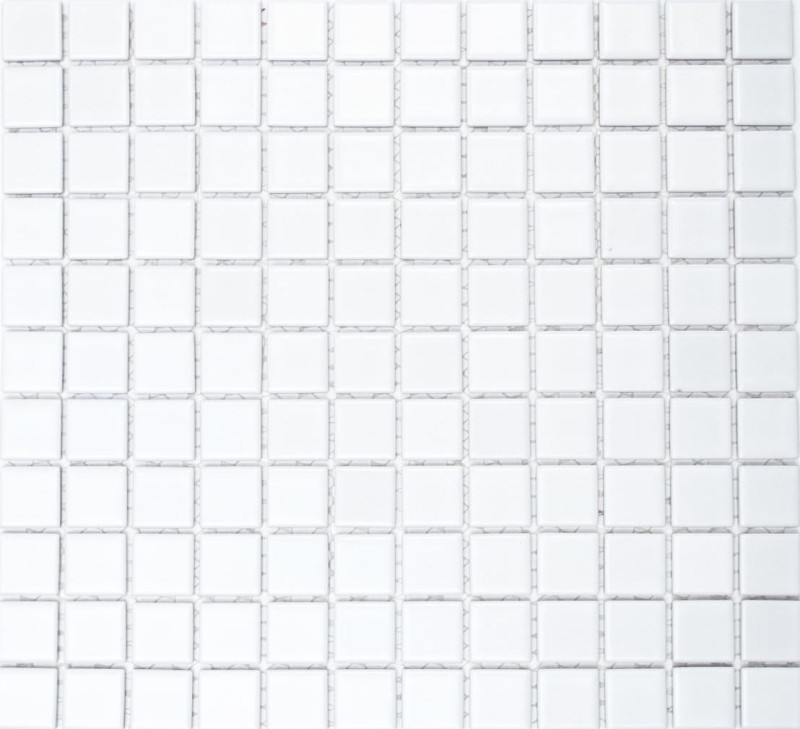 Hand pattern mosaic tile ceramic WHITE MATT wall tile backsplash kitchen bathroom shower MOS18-0111_m