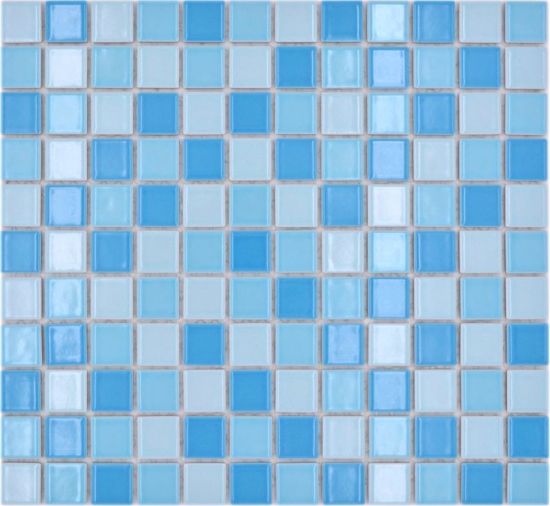 Ceramic mosaic swimming pool mosaic mosaic tile blue mix glossy BAD shower wall MOS18-0406