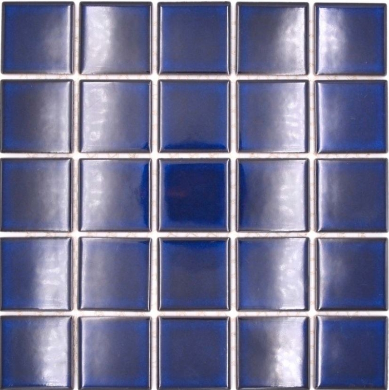 Ceramic mosaic tile cobalt blue dark blue glossy backsplash MOS14-0405