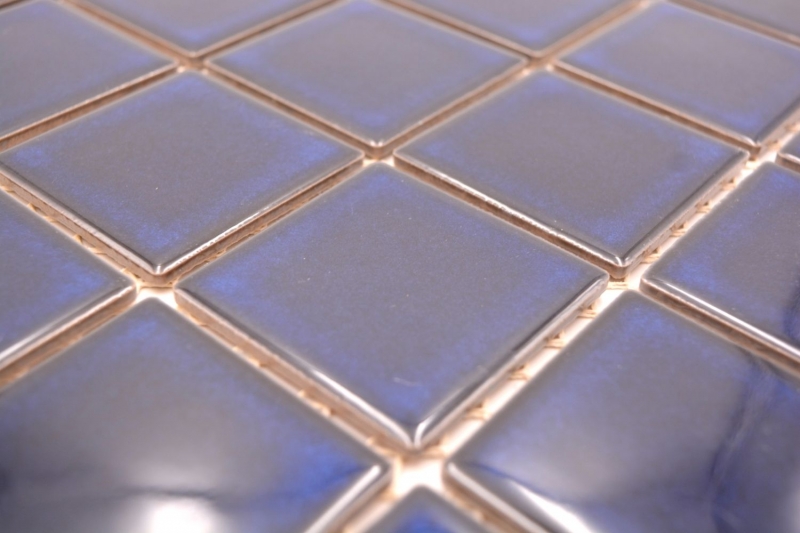 Ceramic mosaic tile cobalt blue dark blue glossy backsplash MOS14-0405