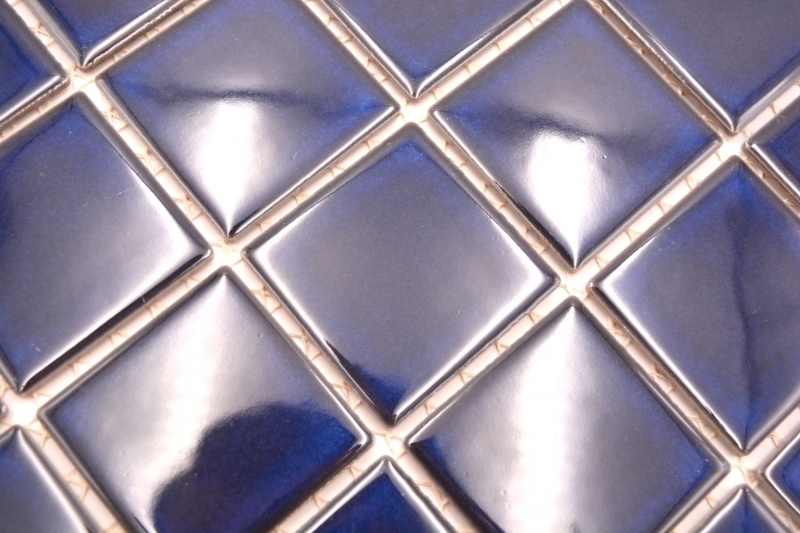 Ceramic mosaic tile cobalt blue dark blue glossy backsplash MOS14-0405