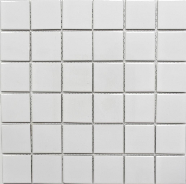 Ceramic mosaic tile white glossy tile mirror bathroom wall MOS16B-0101