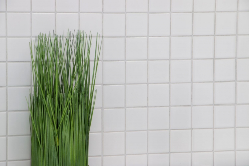 Ceramic mosaic tile white glossy tile mirror bathroom wall MOS16B-0101