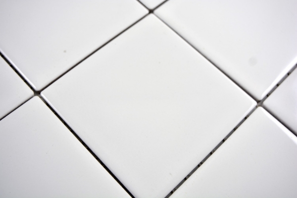 Hand-painted mosaic tile ceramic white glossy tile backsplash kitchen MOS23-0101_m