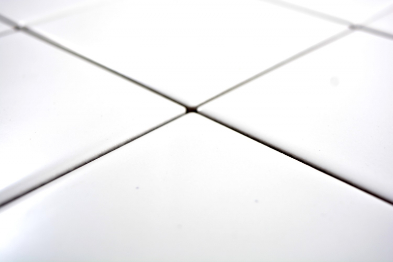 Hand-painted mosaic tile ceramic white glossy tile backsplash kitchen MOS23-0101_m