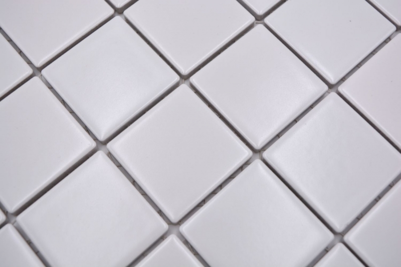 Ceramic mosaic tile white matt tile mirror bathroom wall MOS16B-0111