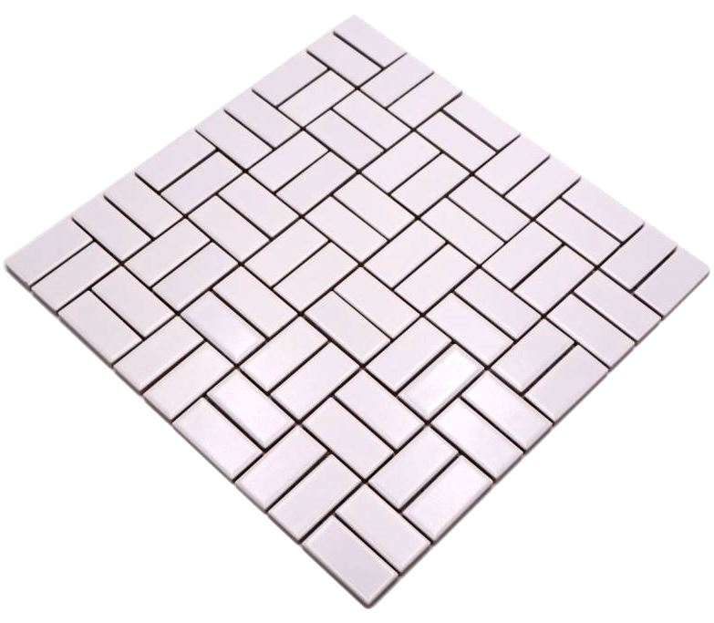 Windmill mosaic tile ceramic white matt bathtub cladding wall tile bathroom tile - MOS24-CWM07WM