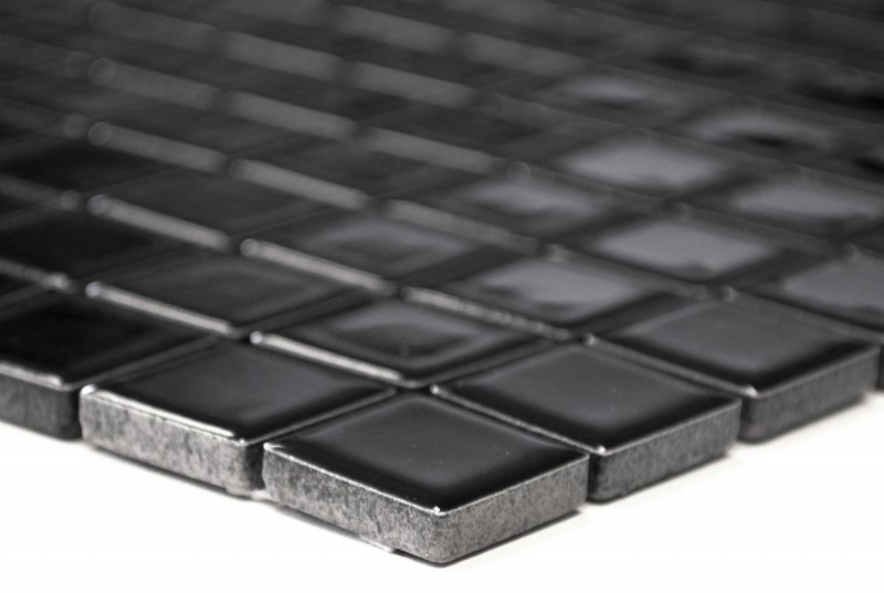 Ceramic mosaic mosaic tiles NIGHT BLACK GLOSSY kitchen splashback MOS18D-0301