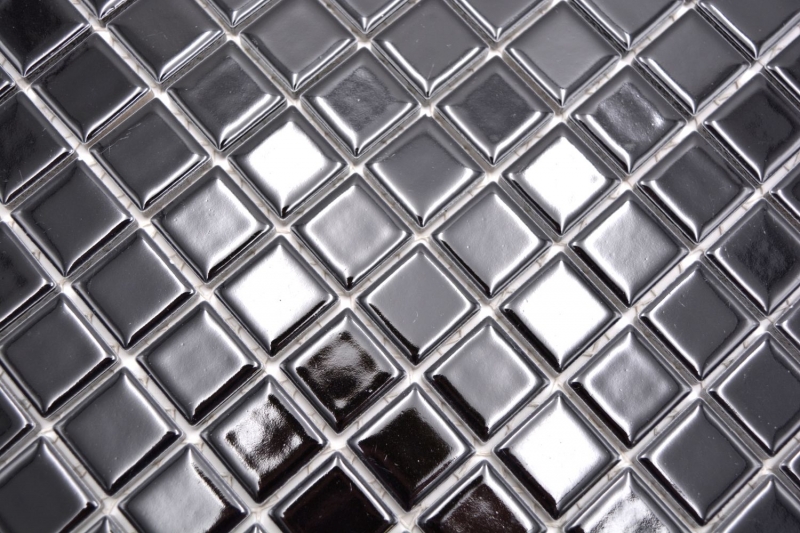 Ceramic mosaic mosaic tiles NIGHT BLACK GLOSSY kitchen splashback MOS18D-0301