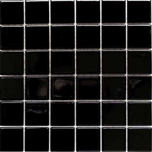 Hand sample mosaic tile ceramic black glossy tile backsplash kitchen splashback MOS16B-0301_m