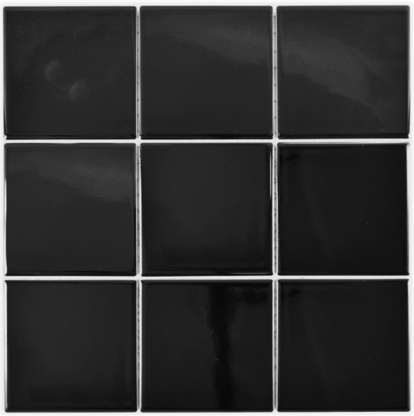 Hand pattern mosaic tile ceramic black glossy tiles wall tiles bathroom tile MOS23-0301_m